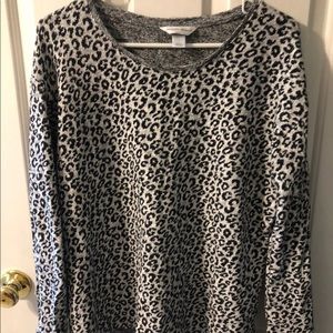 Christopher Banks women’s glitter cheetah sweater